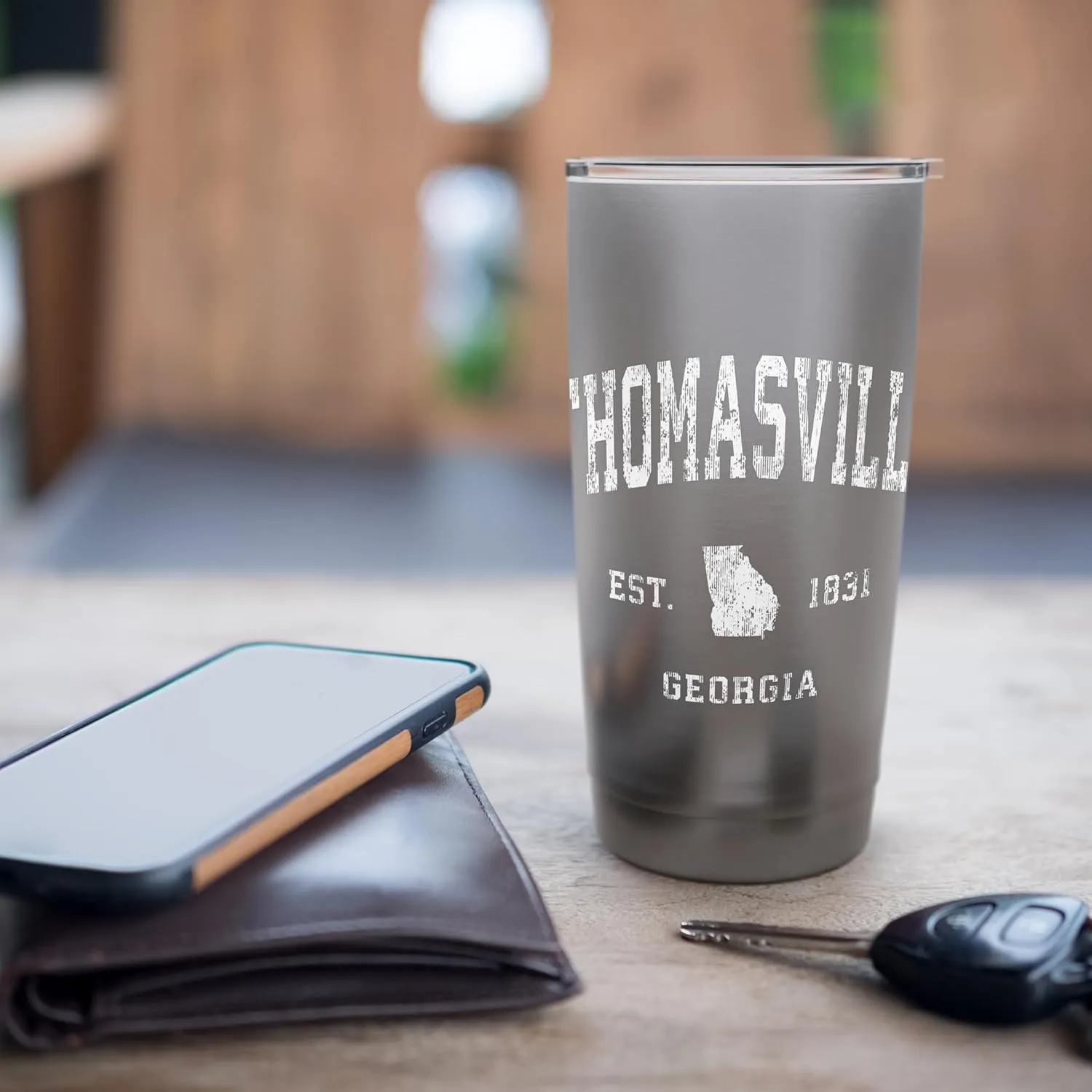 Thomasville Georgia GA Vintage Athletic Sports Design Stainless Steel Insulated Tumbler