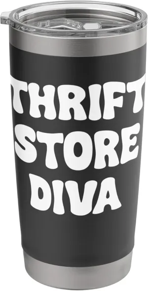 Thrift Store Dive Funny Thrifter Tees bags and Mugs Funny Stainless Steel Insulated Tumbler