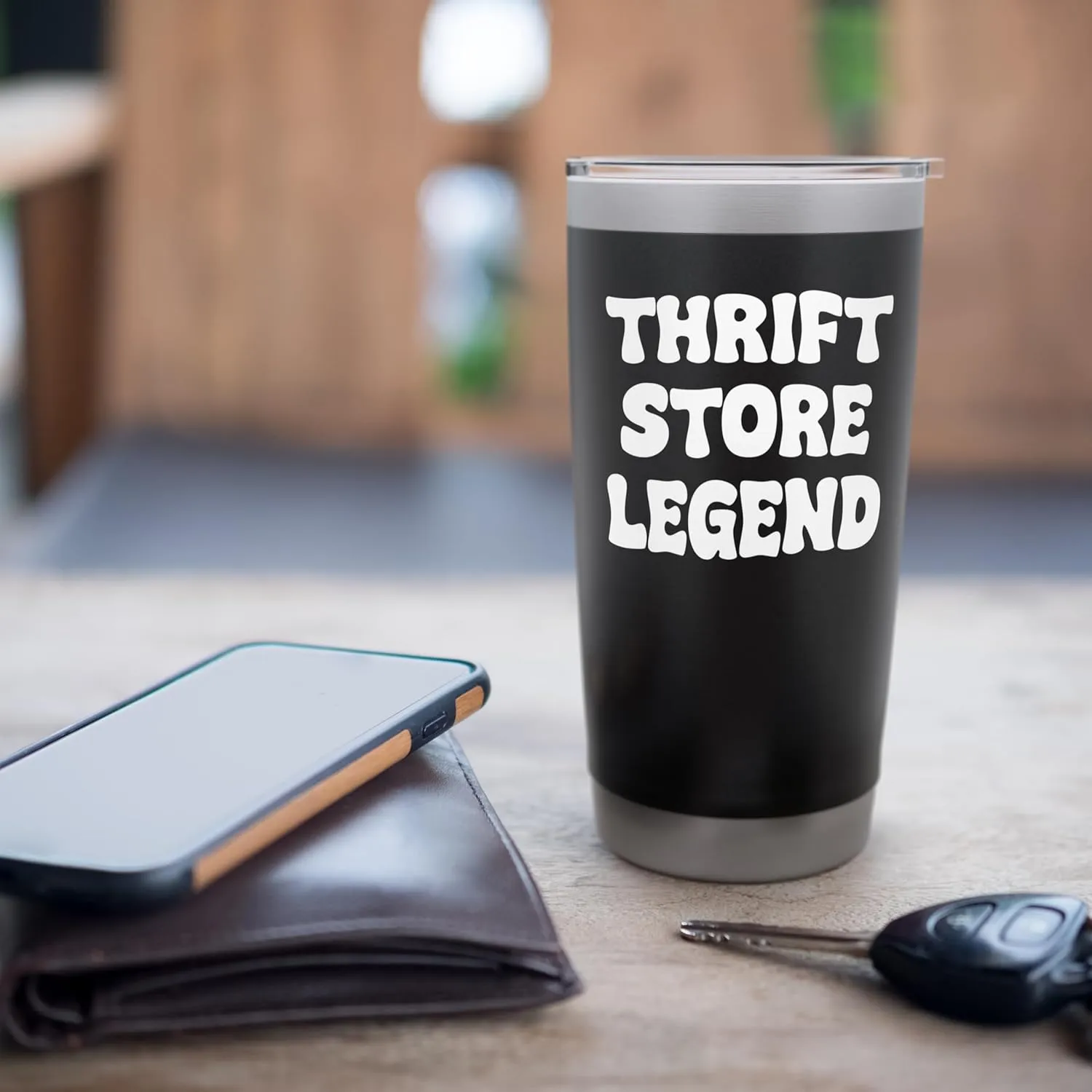 Thrift Store Legend Funny Thrifter Tees bags and Mugs Funny Stainless Steel Insulated Tumbler