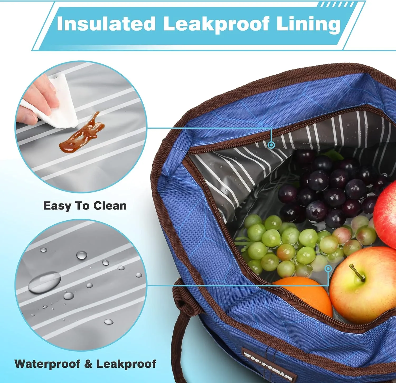 Tirrinia Cooler Bag for Women,Waterproof Leakproof Beach Cooler for Work, Beach, Shopping Grocery Bags for Travel & Lunch