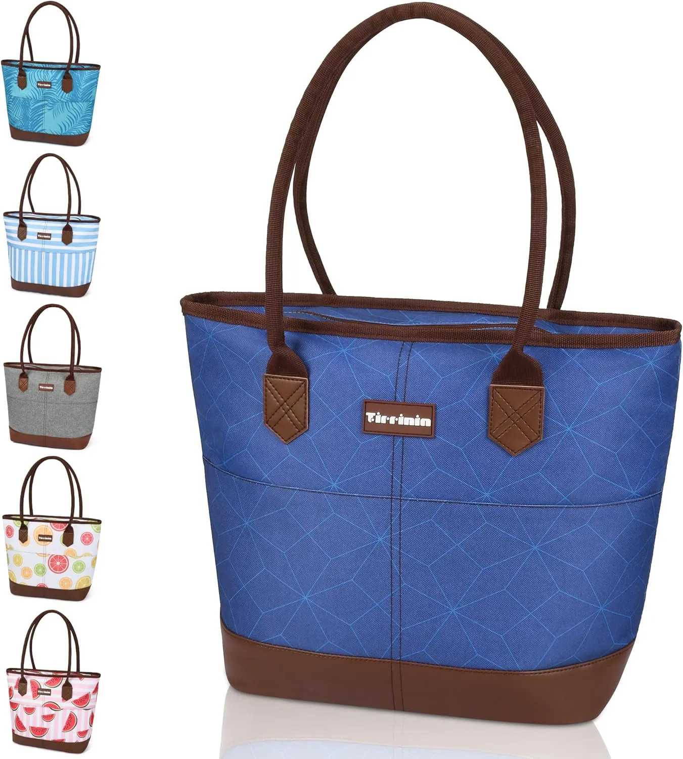 Tirrinia Cooler Bag for Women,Waterproof Leakproof Beach Cooler for Work, Beach, Shopping Grocery Bags for Travel & Lunch