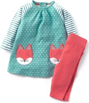 Toddler Baby Girls Clothing Set Cute Print Long Sleeve T Shirt and Pants 2pcs Outfits