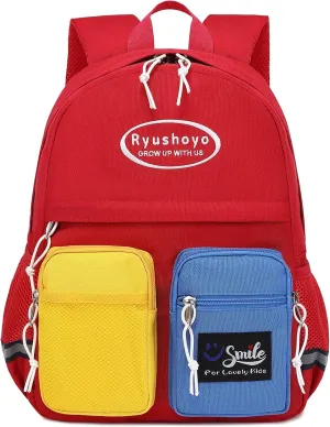 Toddler Backpack for 2-6 Years Boys Girls: 900D Polyester Kids Backpack with Chest Strap & Reflective Strips - Water Resistant Preschool Bag for Daycare, School & Travel-Red