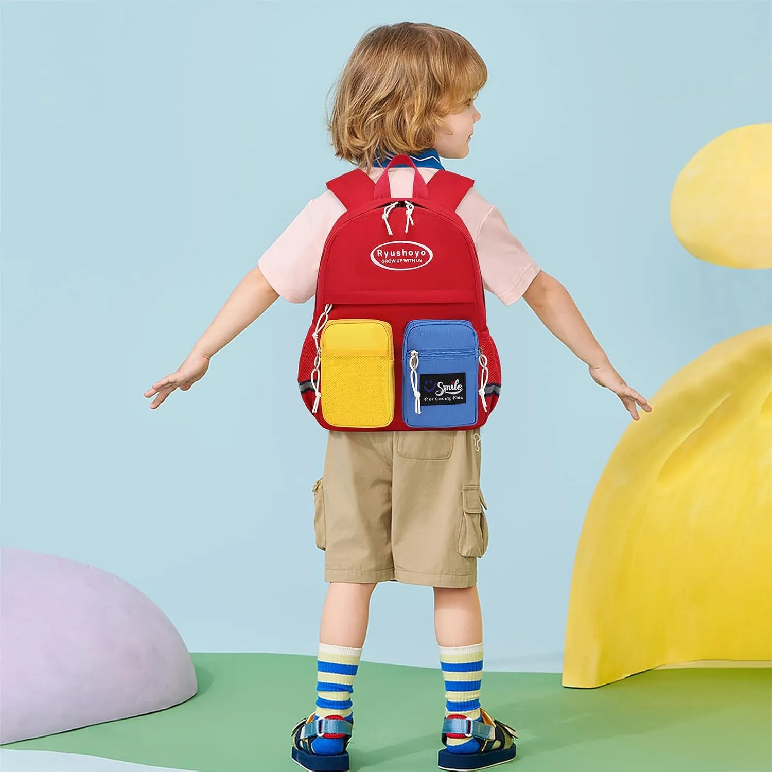 Toddler Backpack for 2-6 Years Boys Girls: 900D Polyester Kids Backpack with Chest Strap & Reflective Strips - Water Resistant Preschool Bag for Daycare, School & Travel-Red