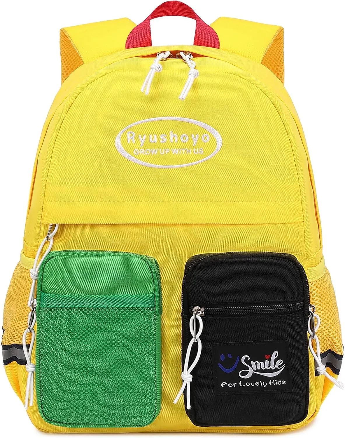 Toddler Backpack for 2-6 Years Boys Girls: 900D Polyester Kids Backpack with Chest Strap & Reflective Strips - Water Resistant Preschool Bag for Daycare, School & Travel-Yellow