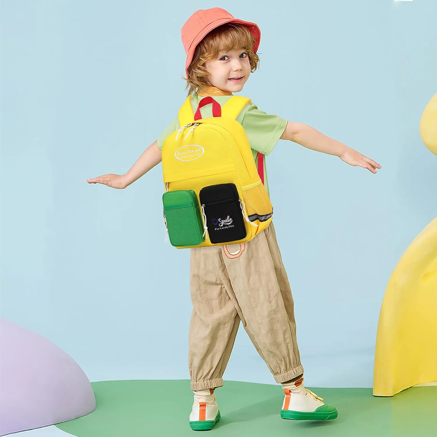 Toddler Backpack for 2-6 Years Boys Girls: 900D Polyester Kids Backpack with Chest Strap & Reflective Strips - Water Resistant Preschool Bag for Daycare, School & Travel-Yellow