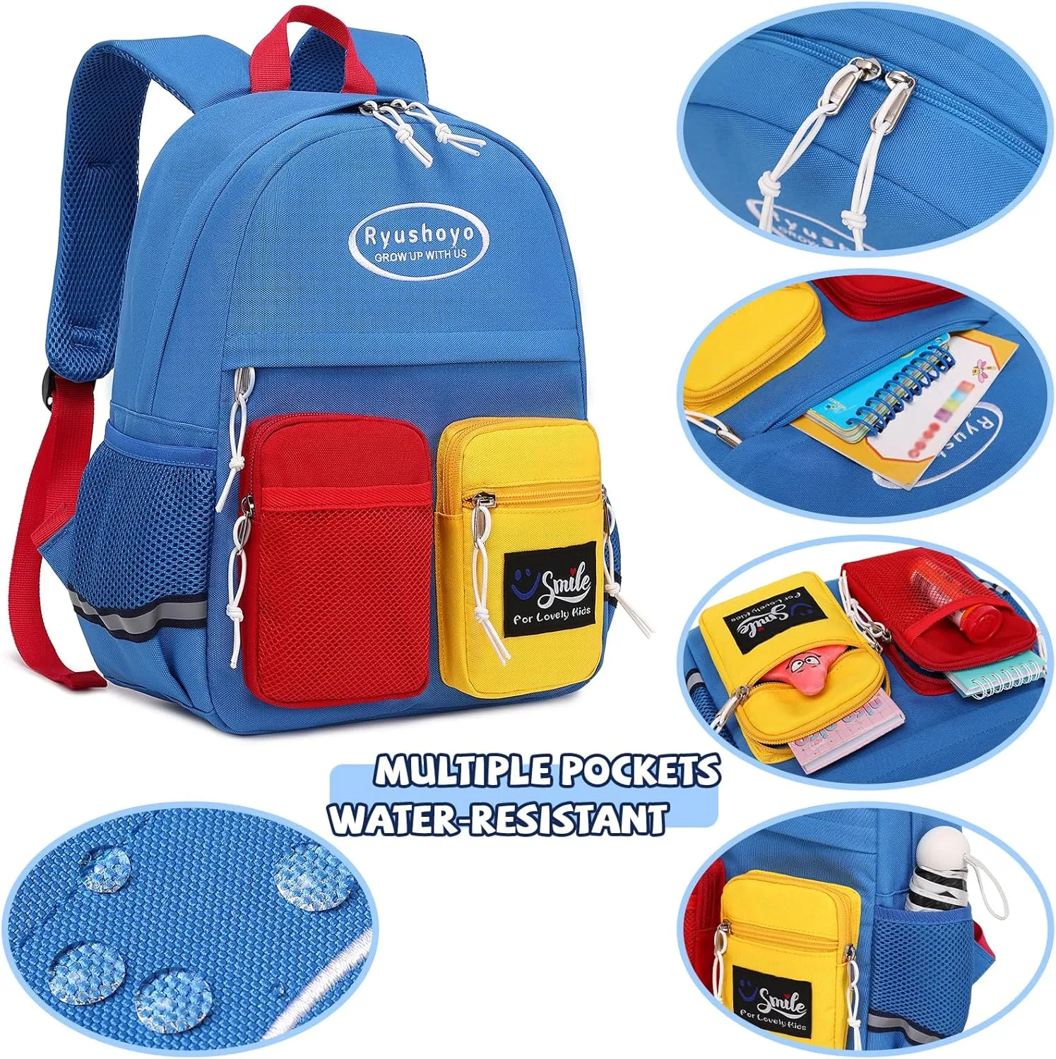Toddler Backpack for 2-6 Years Boys Girls: 900D Polyester Kids Backpack with Chest Strap & Reflective Strips - Water Resistant Preschool Bag for Daycare, School & Travel-Yellow