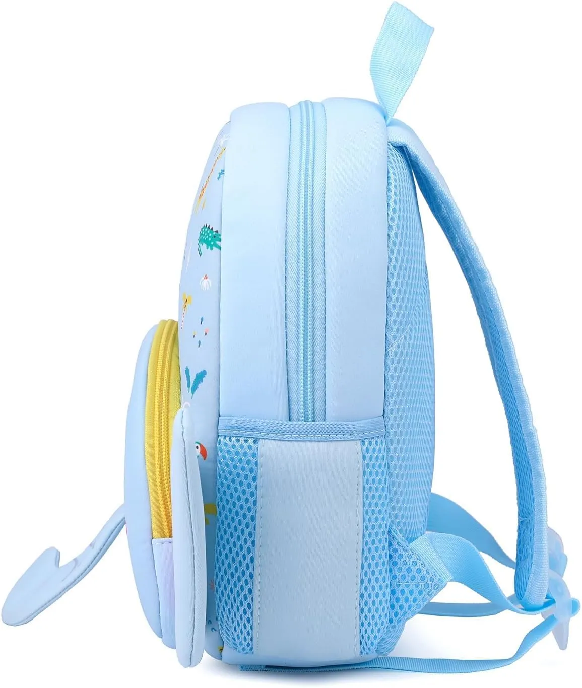 Toddler Backpack Neoprene Zoo Kids Casual Backpack Water Resistance Kindergarten Preschool Bags for Little Boys Girls (Elephant Blue)