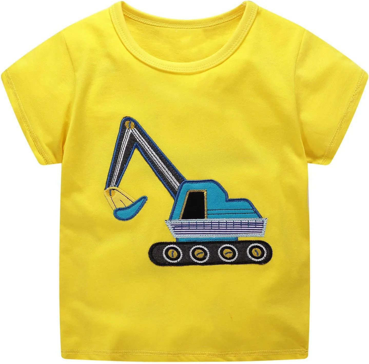 Toddler Boys' Short Sleeve Tees Cotton Casual Graphic Crewneck Summer Top Clothes T-Shirts