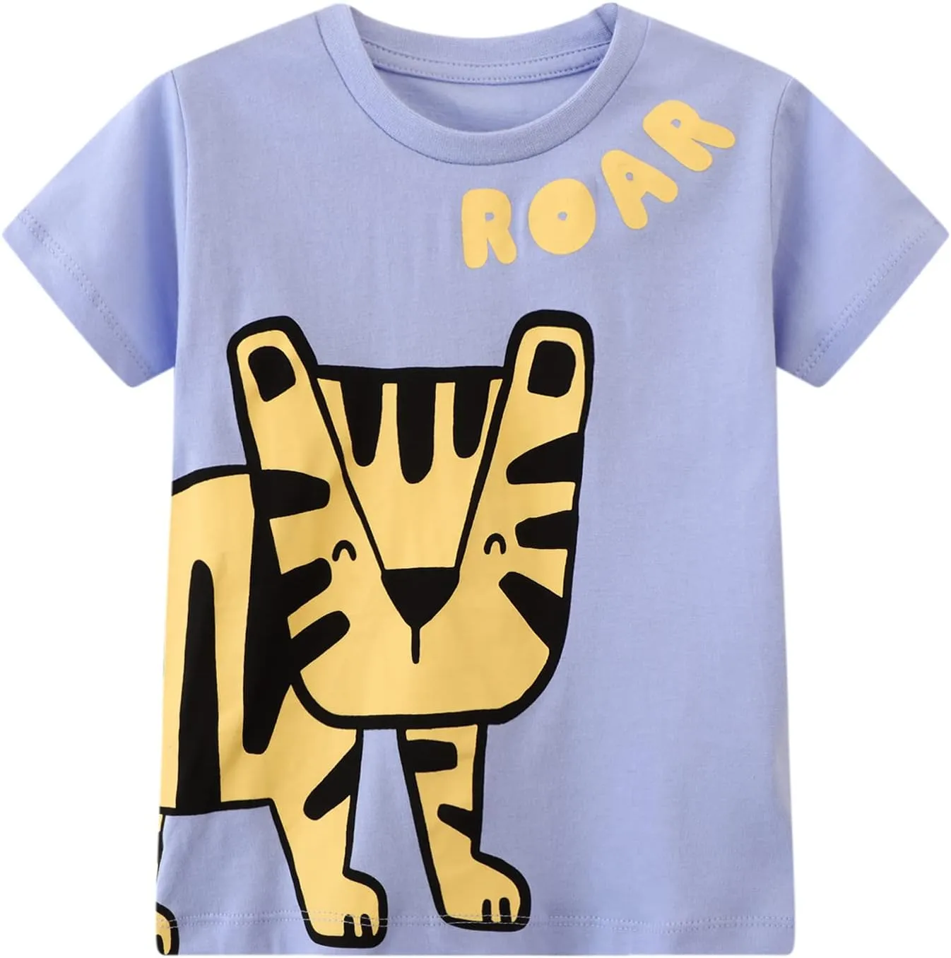 Toddler Boys' Short Sleeve Tees Cotton Casual Graphic Crewneck Summer Top Clothes T-Shirts
