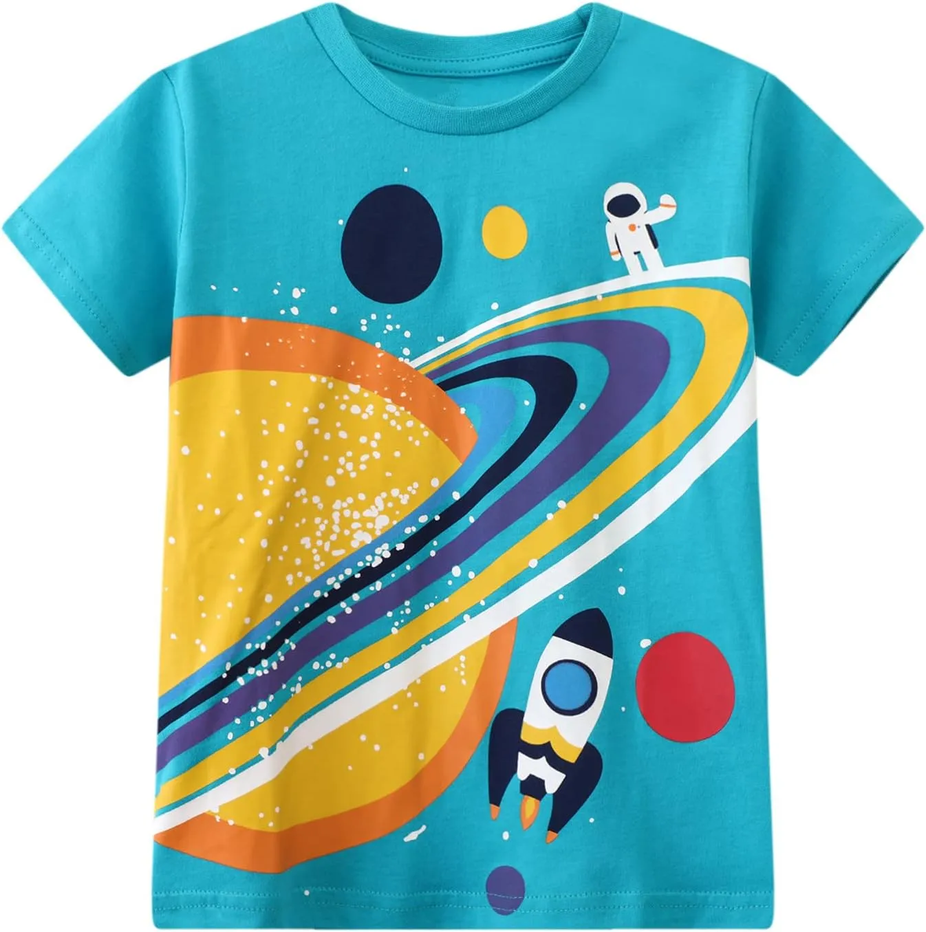 Toddler Boys' Short Sleeve Tees Cotton Casual Graphic Crewneck Summer Top Clothes T-Shirts