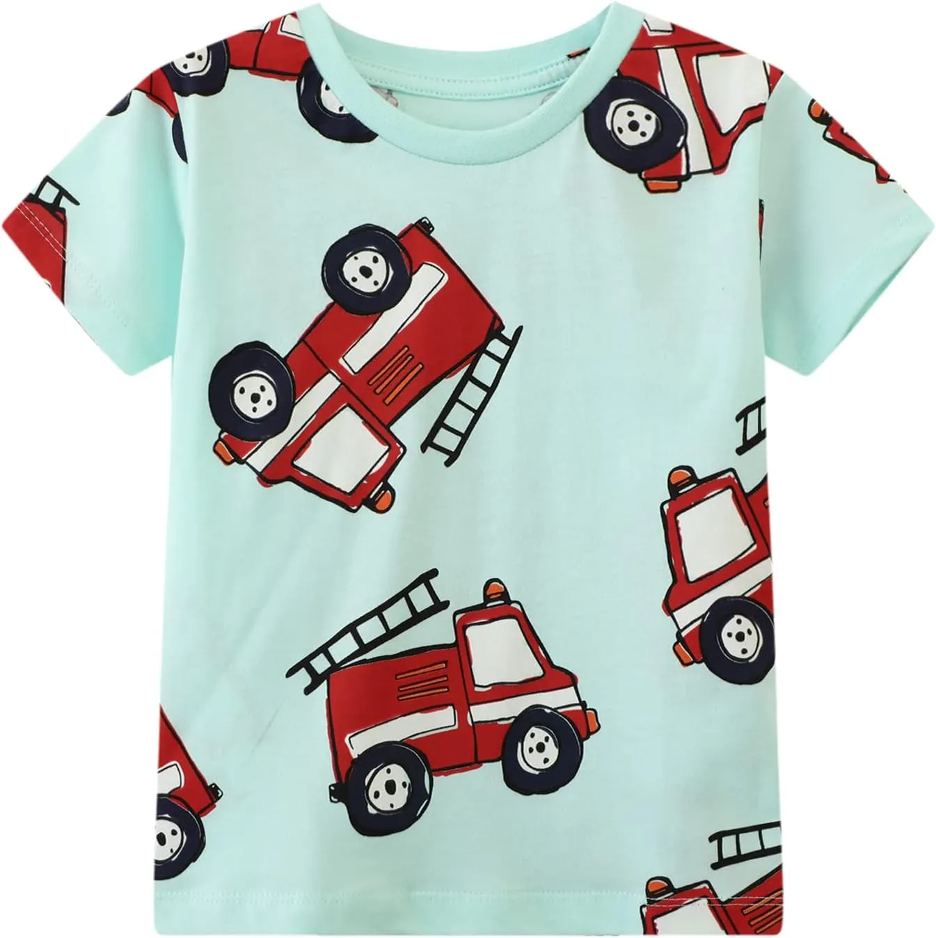 Toddler Boys' Short Sleeve Tees Cotton Casual Graphic Crewneck Summer Top Clothes T-Shirts