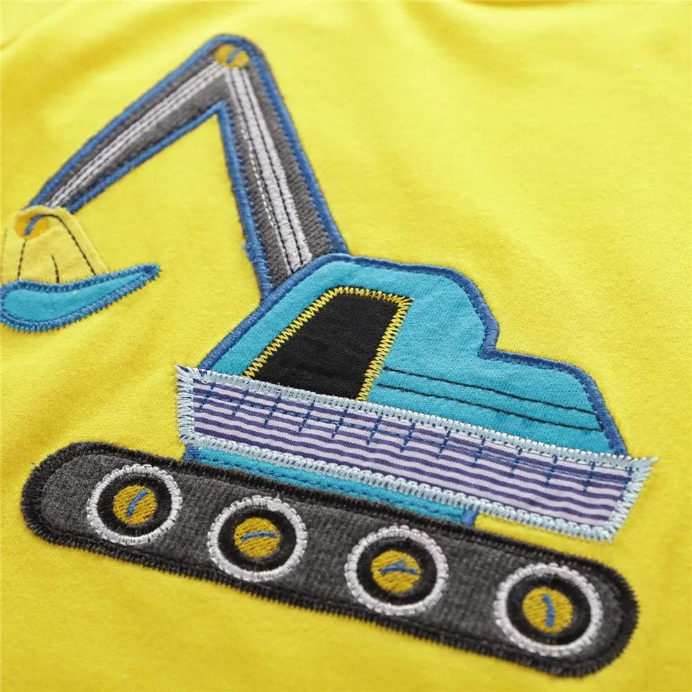Toddler Boys' Short Sleeve Tees Cotton Casual Graphic Crewneck Summer Top Clothes T-Shirts