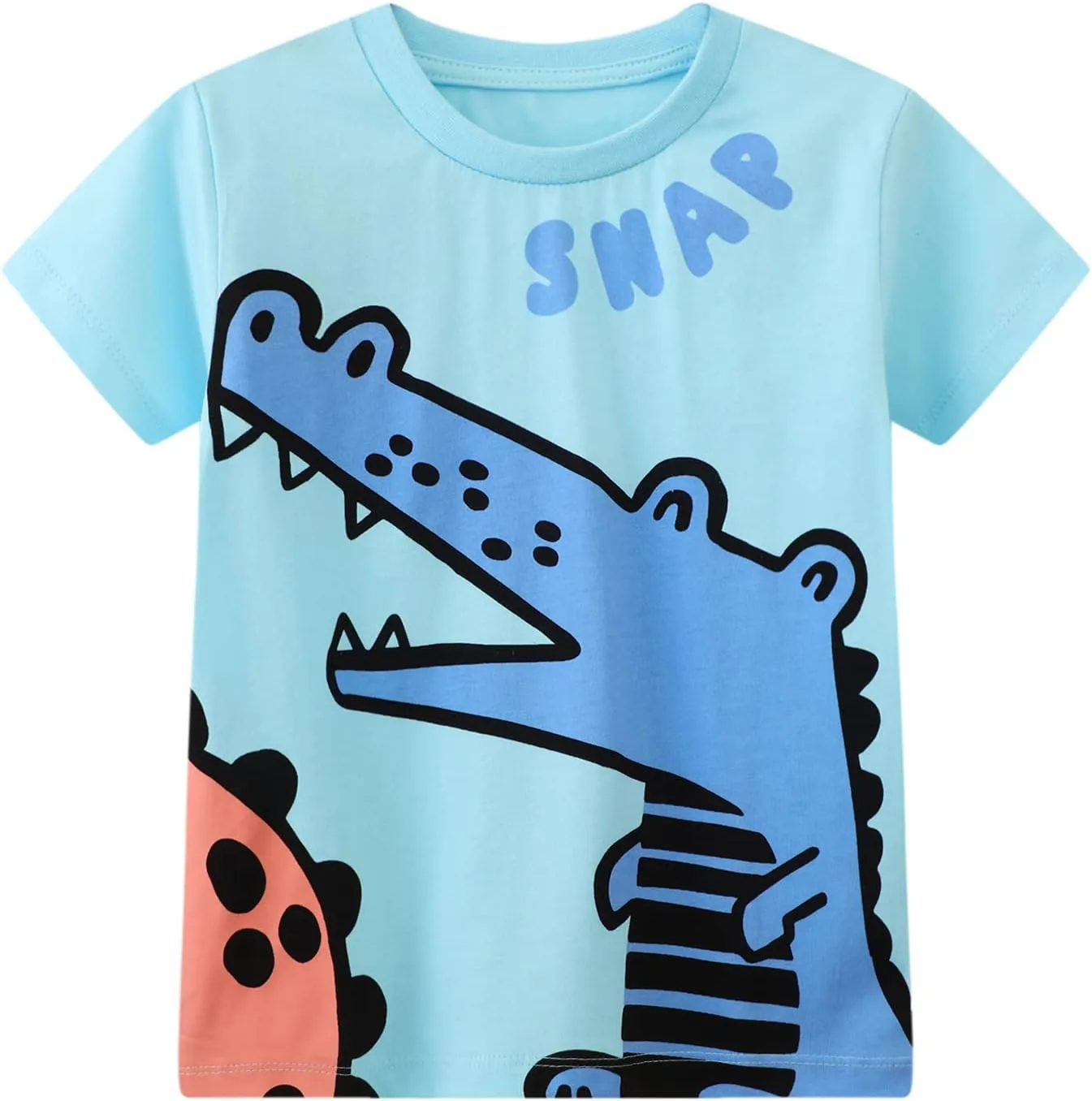 Toddler Boys' Short Sleeve Tees Cotton Casual Graphic Crewneck Summer Top Clothes T-Shirts