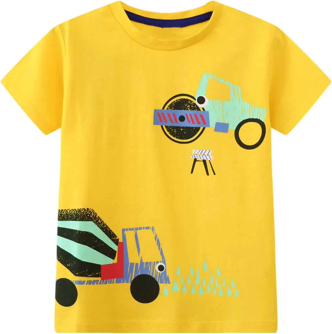 Toddler Boys' Short Sleeve Tees Cotton Casual Graphic Crewneck Summer Top Clothes T-Shirts