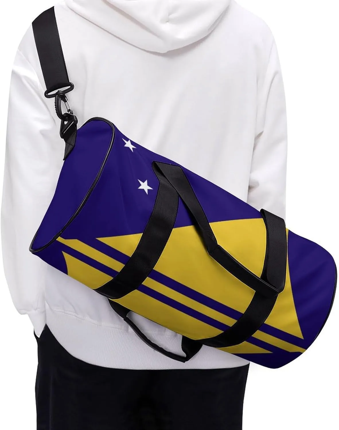 Tokelau Flag Waterproof Sports Duffel Bag Dry Wet Separation for Gym Beach Travel