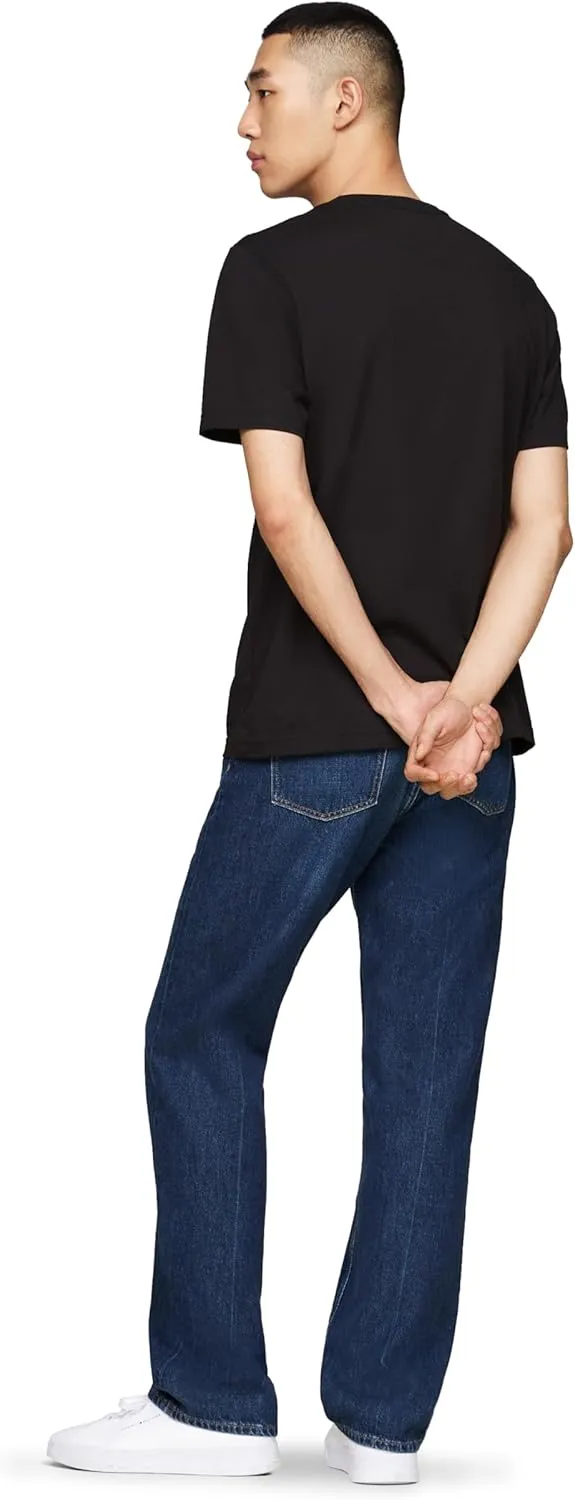 Tommy Hilfiger Men's Short Sleeve Cotton Graphic T-Shirts with Signature Stripe Logo, Also Available in Big & Tall