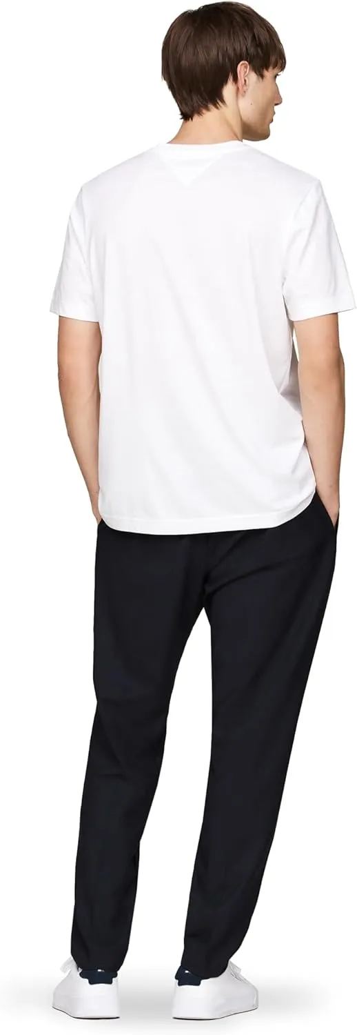 Tommy Hilfiger Men's Short Sleeve Cotton Graphic T-Shirts with Signature Stripe Logo, Also Available in Big & Tall