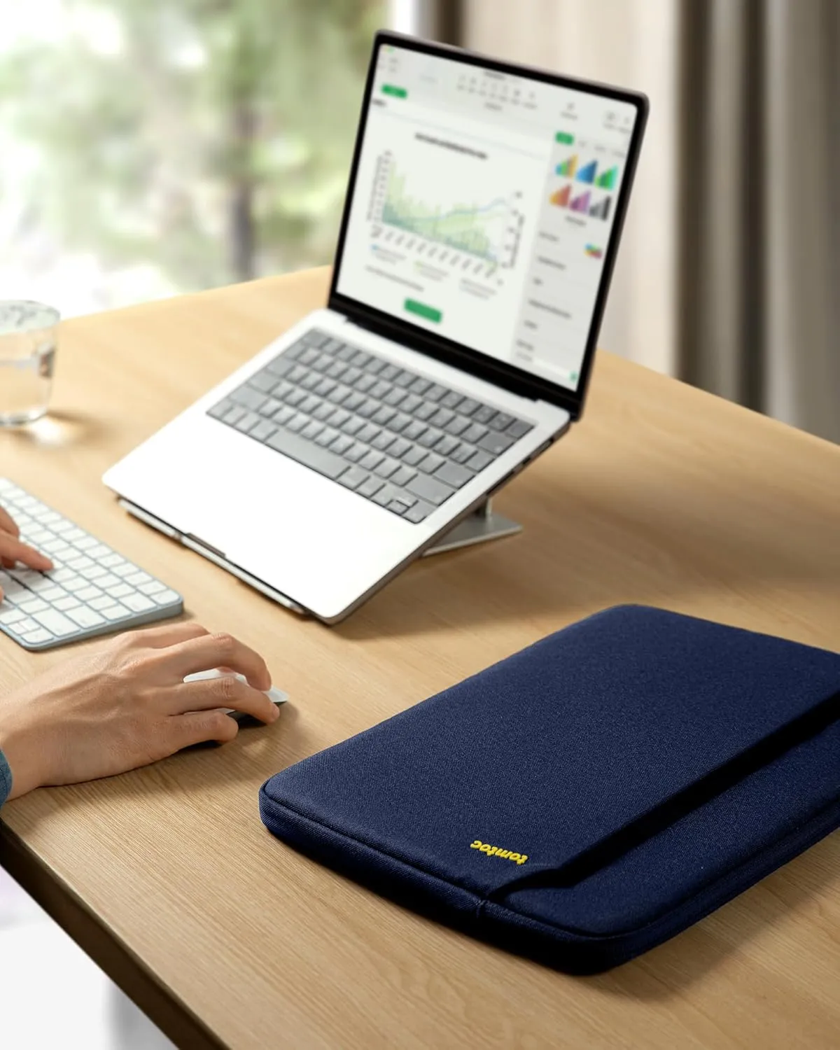 tomtoc Slim Laptop Sleeve Case for 13-inch New MacBook Air M4/A3420 M3/A3113 M2/A2681, M1/A2337 2025-2018, MacBook Pro M2/M1, Water-Resistant Protective Carrying Case with Accessories Pocket