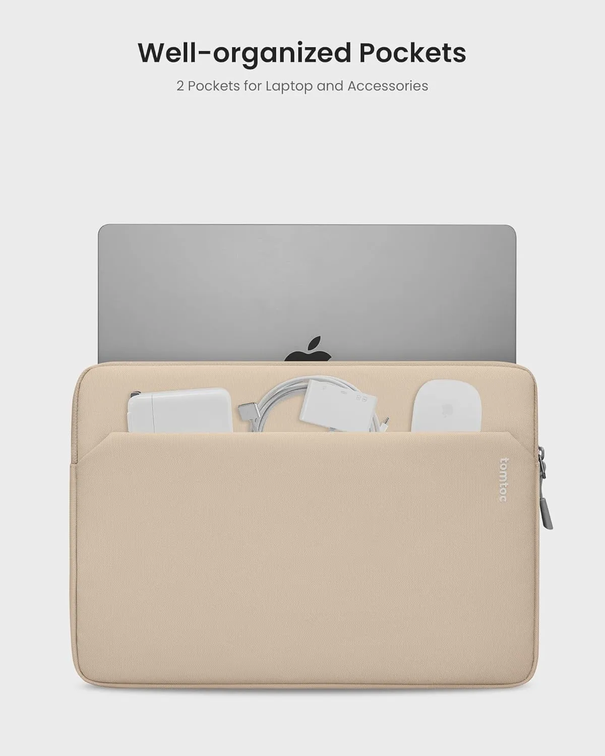 tomtoc Slim Laptop Sleeve for 15-inch 2025 New MacBook Air M4/A3241, M3/A3114, M2/A2941, 15 Inch Microsoft Surface Laptop AI PC/6/5, Dell XPS 15 Plus, Recycled Water-Resistant Protective Case Bag
