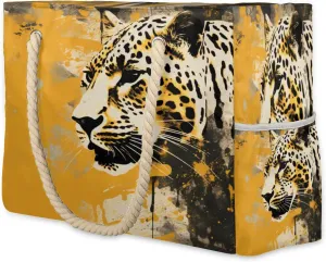 Tote Beach Bag for Women Large Zipper Beach Bags Waterproof Sandproof Cute Owls Gym Swim Pool Travel Bag