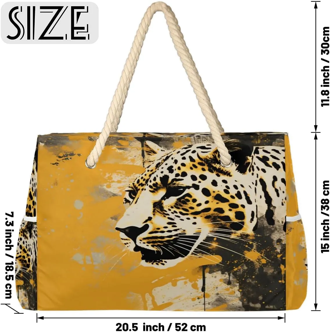 Tote Beach Bag for Women Large Zipper Beach Bags Waterproof Sandproof Cute Owls Gym Swim Pool Travel Bag
