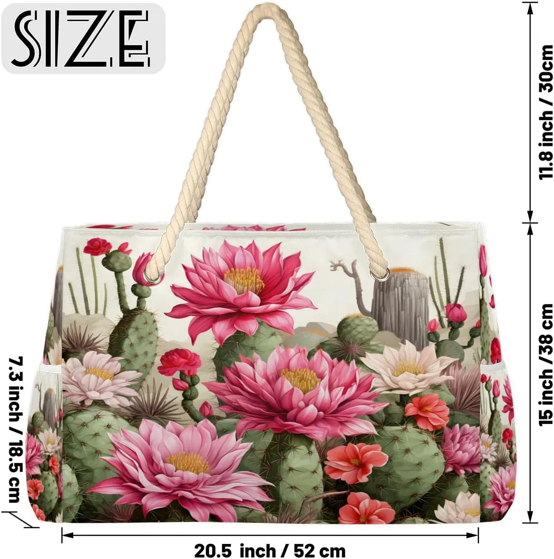 Tote Beach Bag for Women Large Zipper Beach Bags Waterproof Sandproof Gym Swim Pool Travel Bag