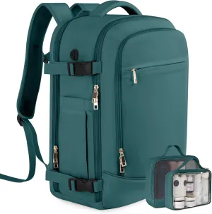 Travel Backpack, Carry-on Backpack for Men Women, Travel Backpack Carry on Flight Approved, 40L Personal Item Backpack, Travel Essentials Must Haves, Peacock Blue