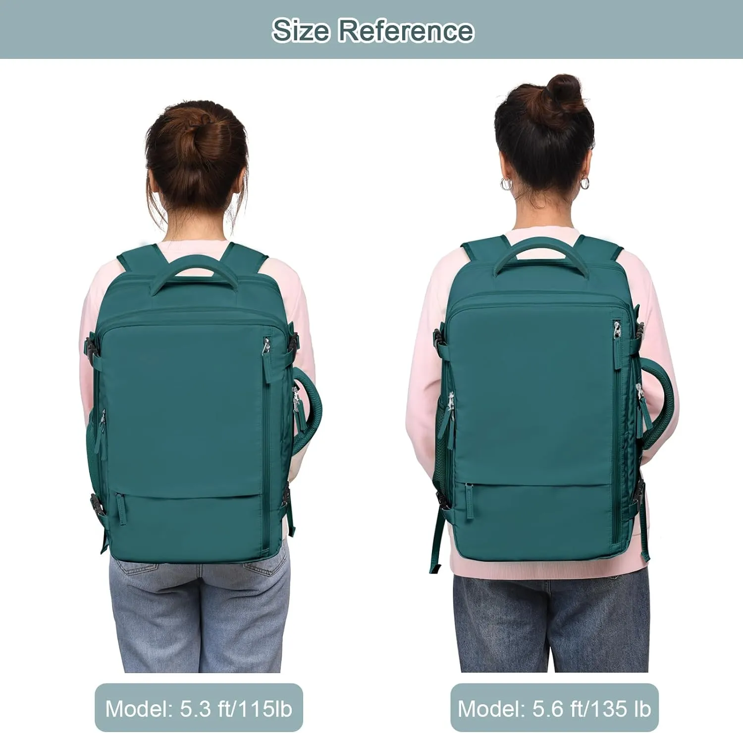 Travel Backpack for Men, 40L Carry On Backpack, 17 Inch Laptop Backpack, Waterproof Backpack, College Bookbag, Laptop Backpack, Backpack for Women, as Person Item Flight Approved