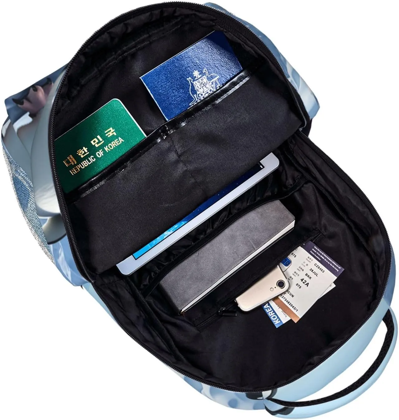 Travel Backpack for Women Carry on Backpack Penguin Antarctica Ice Lightweight Laptop Backpack for Men