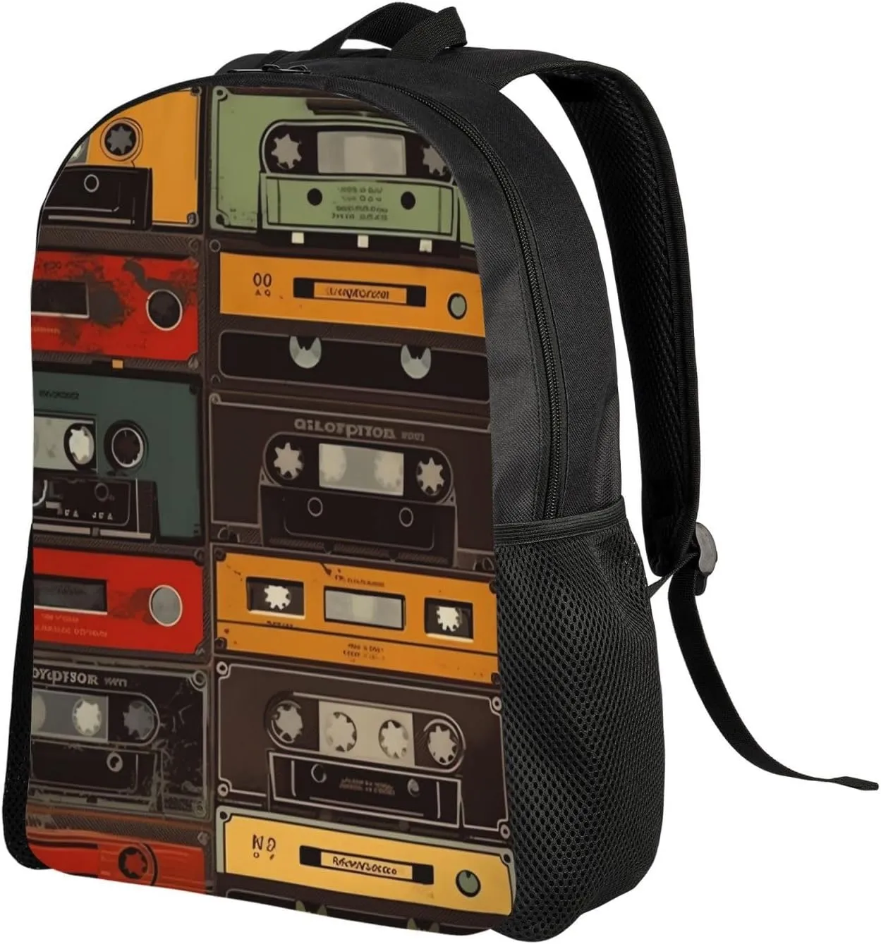 Travel Backpack for Women Men Carry On Backpack Waterproof 15.6inch Laptop Backpack Vintage tape