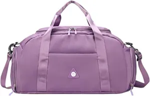 Travel Duffel Bags, Large Capacity Travel Handbag for Women Dry And Wet Separation, Weekend Travel Bag Sports Tote Gym Bag (purple)