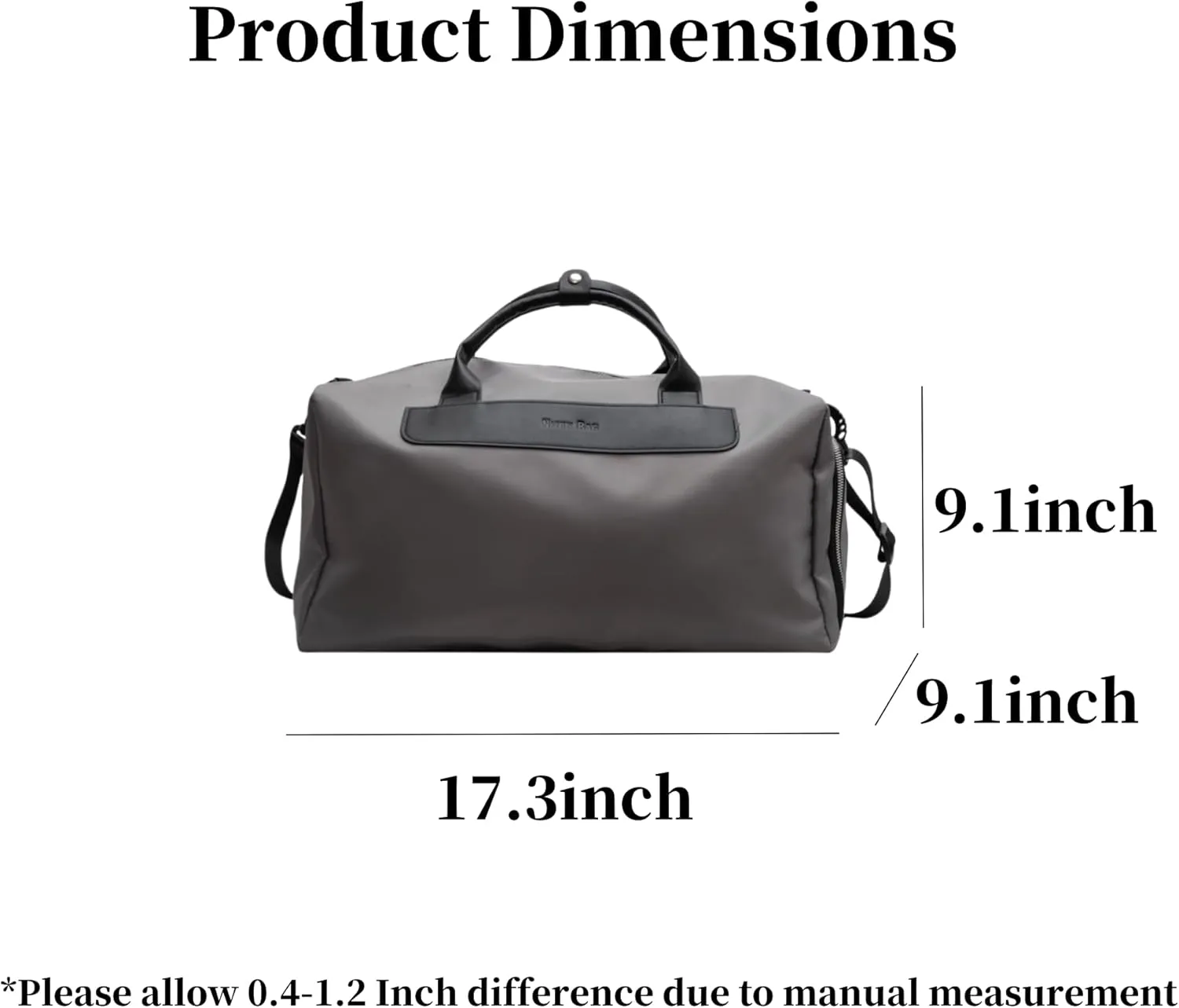 Travel Duffel Bag,Women's Dry-Wet Separated Swim & Sporty Yoga Fitness Bag -17.3x9.1x9.1" Large Capacity with Stylish Design (Black)