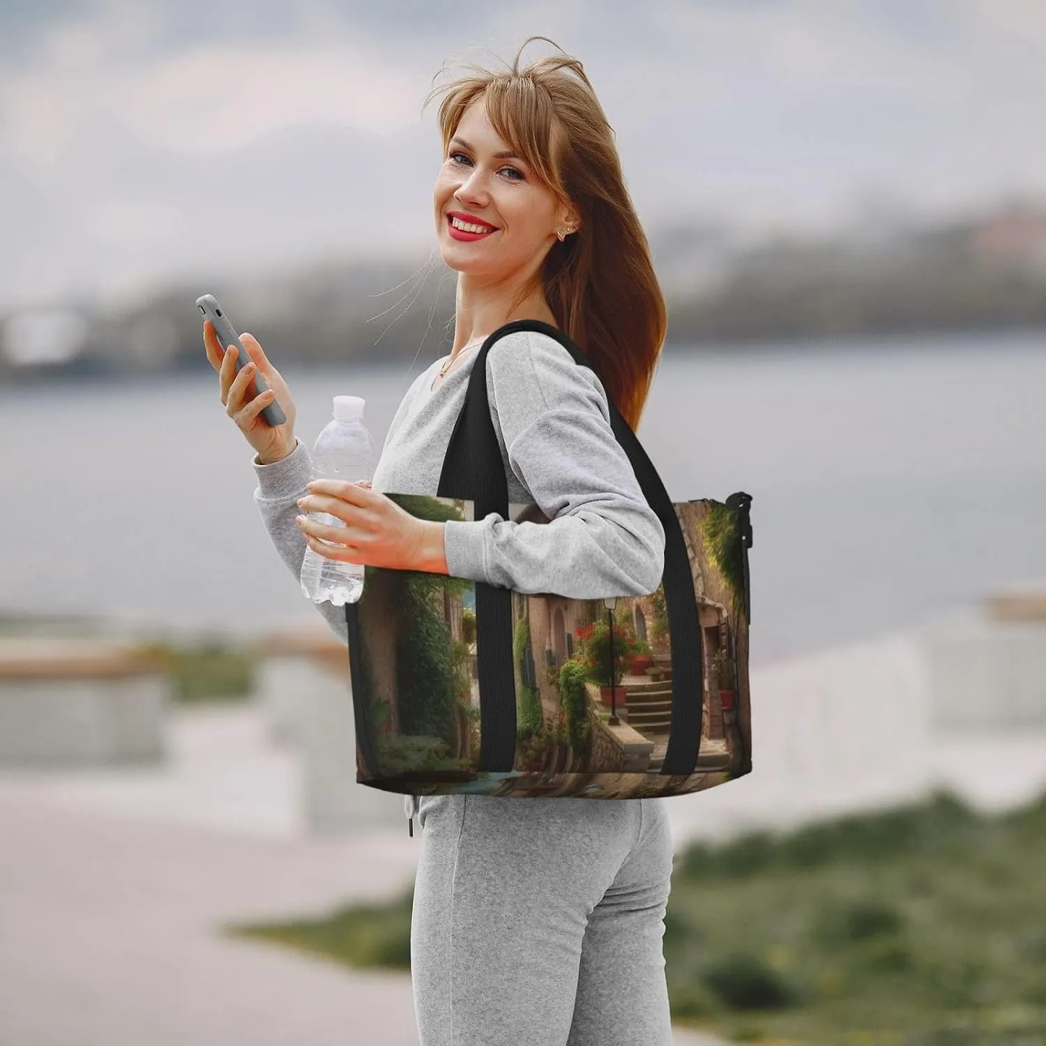 Travel Duffle Bag Weekender Bags for Men Women Adjustable Large Capacity Weekender Overnight Bag Carry On Tote Bags Waterproof Sport Gym Bag for Travel Yoga, Italy Tuscan, One Size