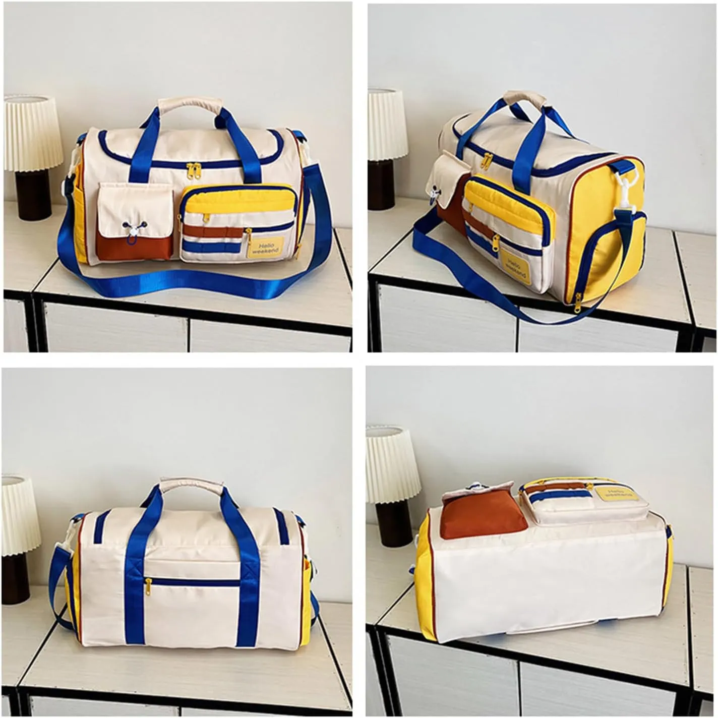 Travel Duffle Bag,Waterproof Weekender Bag Gym Bags With Shoes Compartment & Wet Compartment For Men Women,Hospital Bag