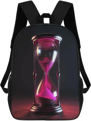Travel Laptop Backpack Slim Durable Lightweight Back Pack Cute Hourglass Representing Time Small Backpack For Women Men
