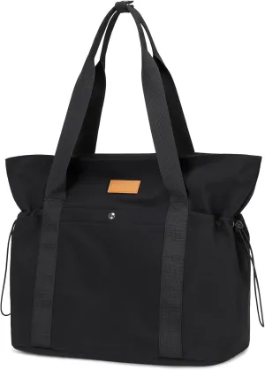 Travel Tote Bag, Multi Pocket Work Tote Bags for Women Fits 15.6'' Laptop Shoulder Bag with Zipper Shopping Bag