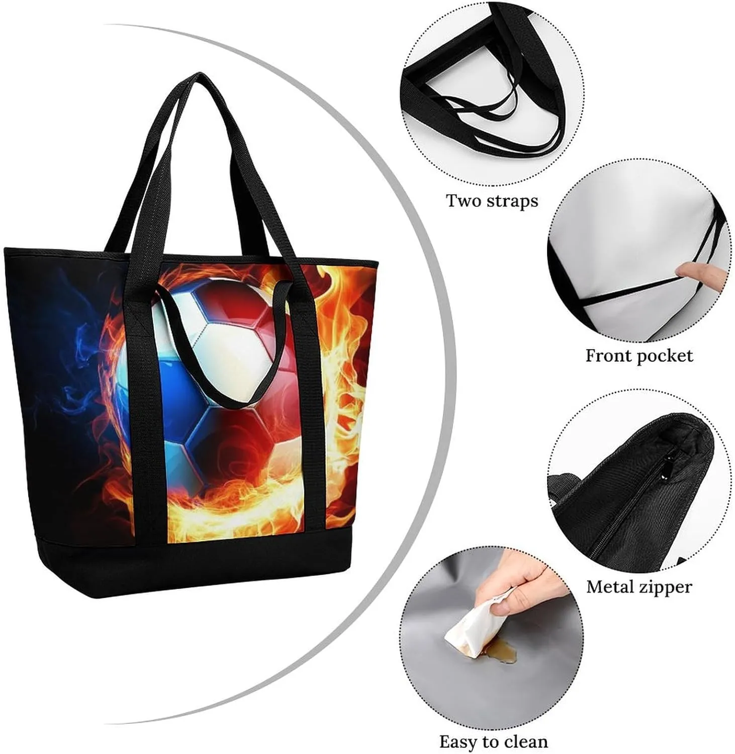 Trendy Commuter Tote Bag Large Insulated Shopping Bag For Travel