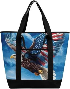 Trendy Commuter Tote Bag Large Insulated Shopping Bag For Travel