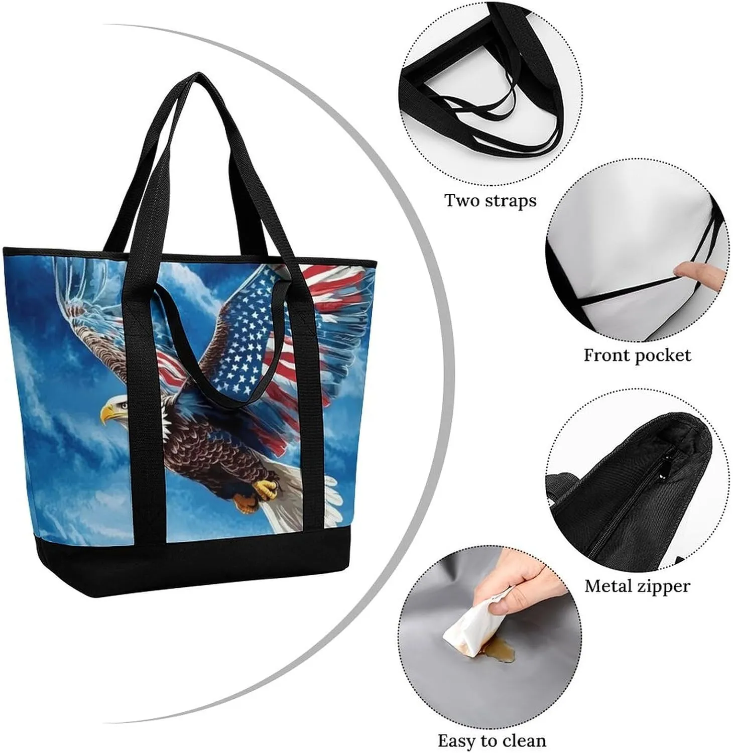 Trendy Commuter Tote Bag Large Insulated Shopping Bag For Travel