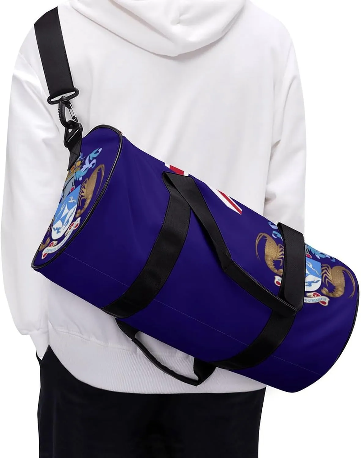 Tristan Da Cunha Flag Gym Duffel for Men Women Dry Wet Separation Sports Weekender Tote