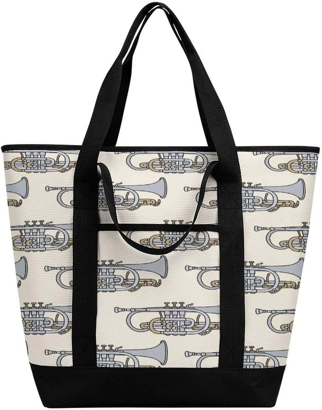 Trumpet Instrument Portable Insulated Lunch Tote Bag Large Capacity Handbag for Office Work Picnic for Women Men