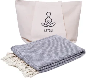 Turkish Beach Towel (69x35 Inches), Oversized 100% Cotton Bath Towels Lightweight Quick-Dry Beach Blanket for Travel, Picnic, Camping, Yoga and Pool (Grey)