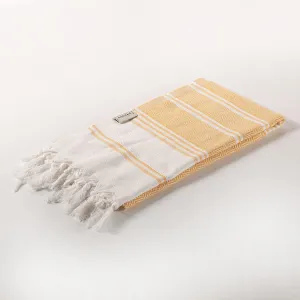 Turkish Beach Towels, Oversized, Sand Free Bath Towel, Packable, 41 x 68 inches, Soft, Quick Dry, Ideal for Swimmers, Travel, for Men & Women, Extra Large, Royal Yellow, Pack of 1