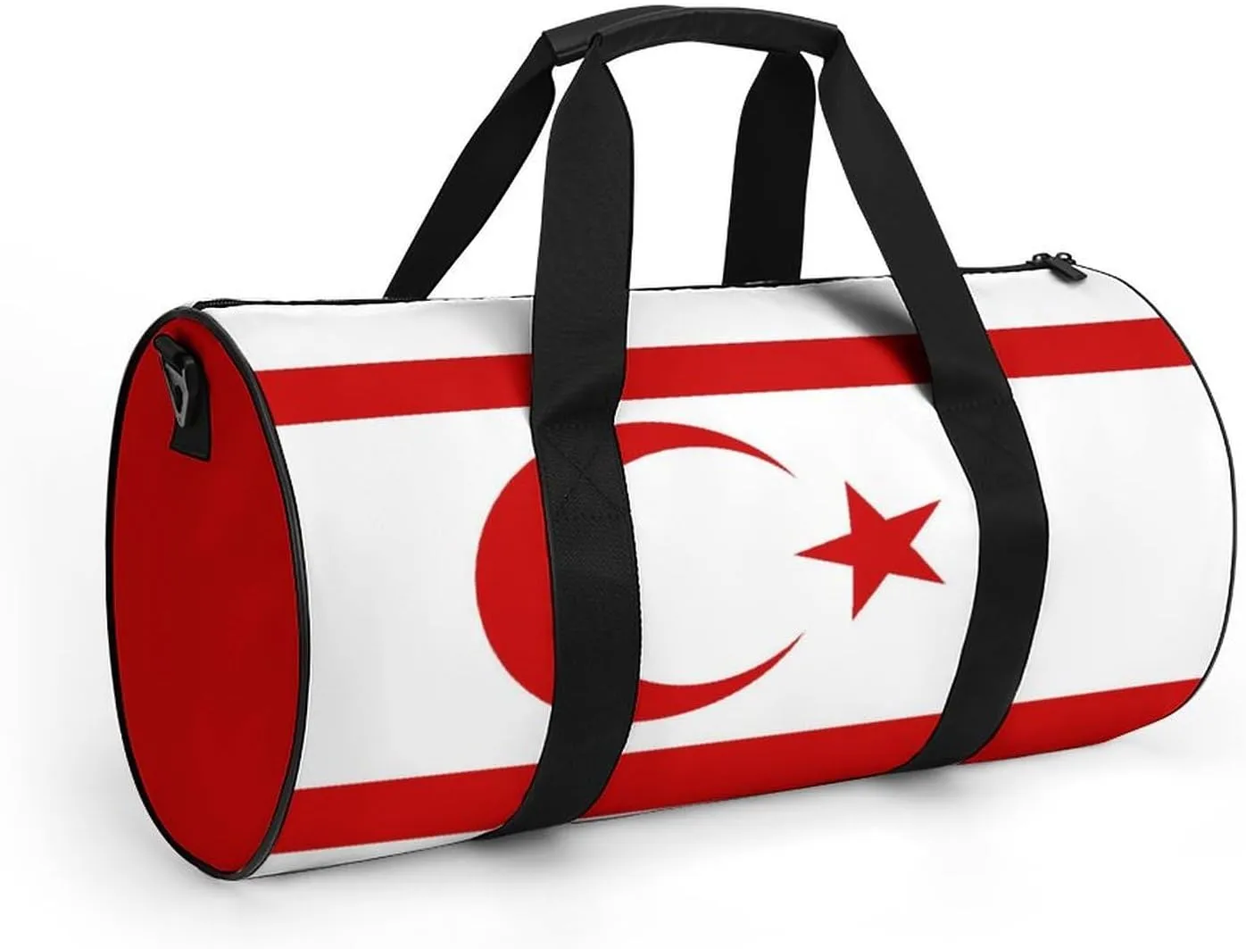 Turkish Republic Northern Cyprus Flag Gym Duffle Bag for Boys Girls with Wet Pocket Sports Weekender Travel Carry On