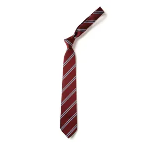 Twin Stripe Tie Maroon/Blue