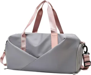 Unisex Large Capacity Gym Duffle Bag Waterproof Wet/Dry Compartment, Yoga Sports Tote for Swimming, Travel & Workout
