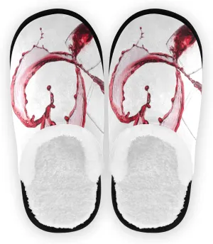 Unisex Slippers Fuzzy Feet Plush Cotton Slippers Anti-Slip Warm House Shoes M/L