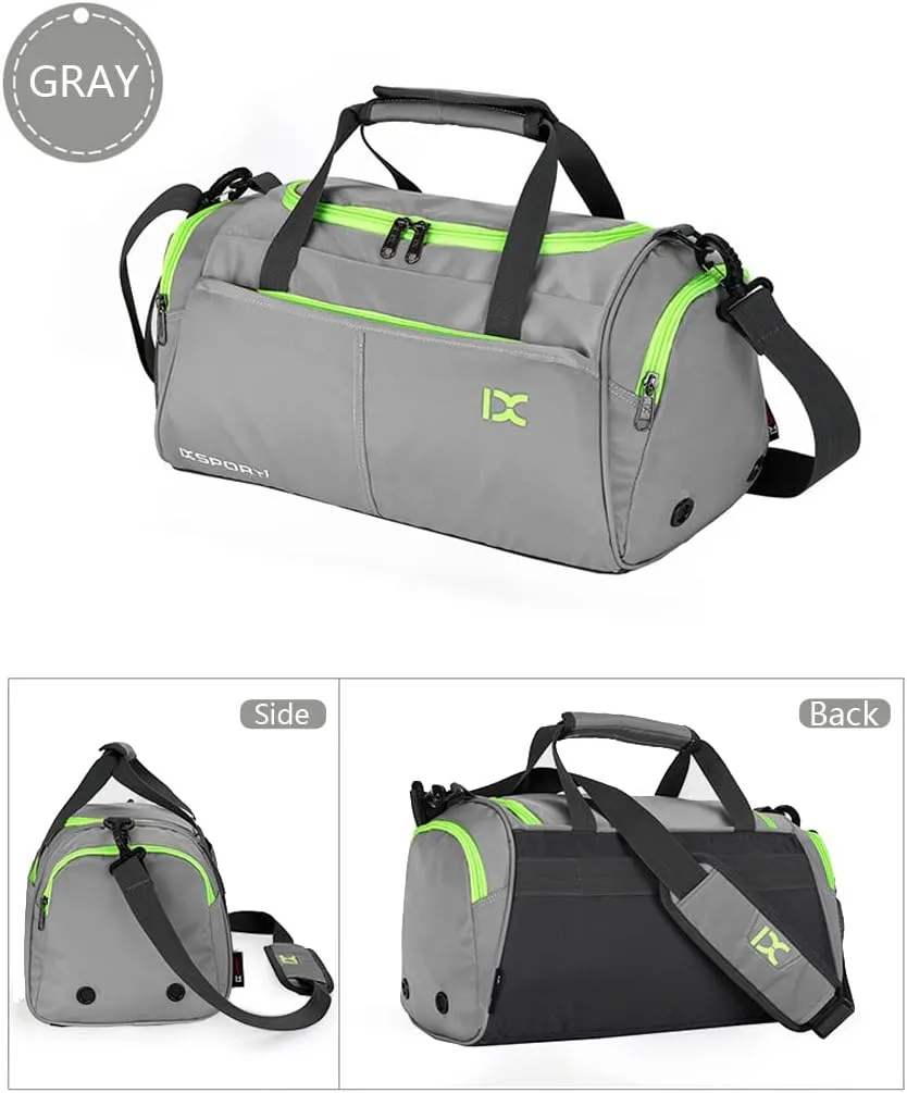 Unisex Wet and Dry Separation Gym Tote Bag with Shoes Compartment,Crossbody Drum Bag for Yoga/Sports/Weekend Getaway.
