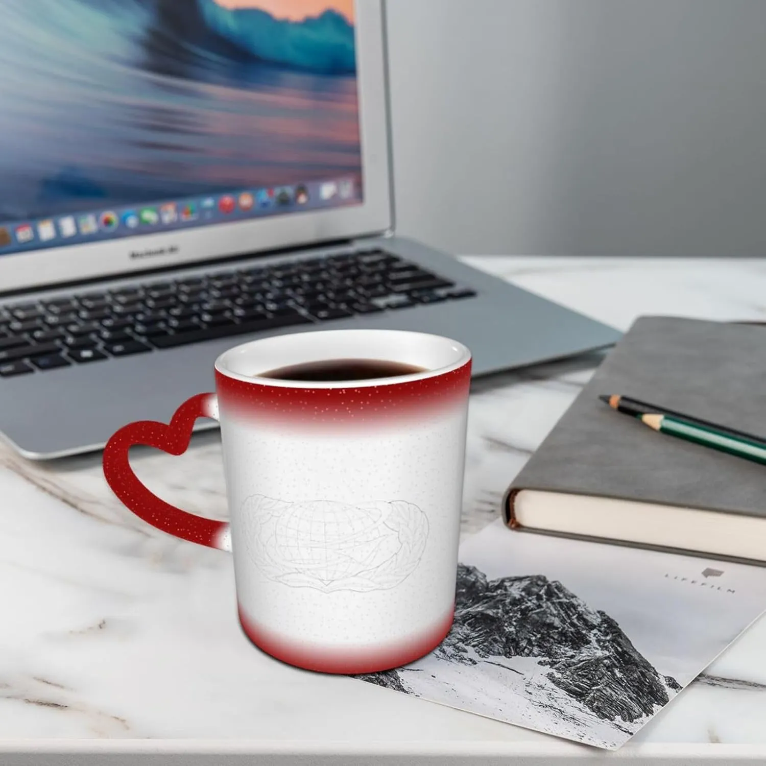 United States Air Force Manpower & Personnel Badge Mug Ceramic Heat Sensitive Color Changing Mug Insulated Mug Novelty Unique Travel Mugs Home Mugs 11 OZ